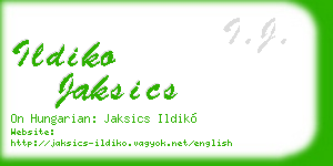 ildiko jaksics business card